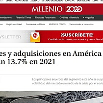 Fusiones y adquisiciones en Amrica Latina crecern 13.7% en 2021